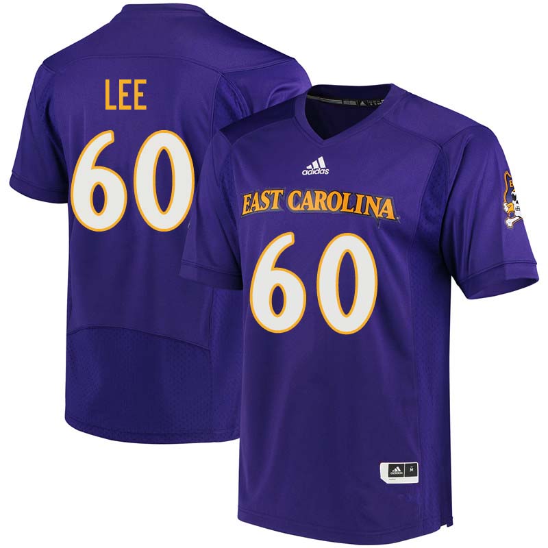 Men #60 Austin Lee East Carolina Pirates College Football Jerseys Sale-Purple